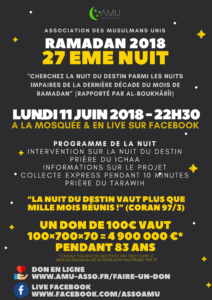 27eme Nuit de Ramadan – Collecte Express – Mosquée de 